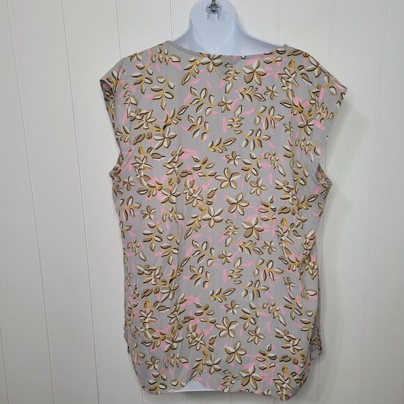 Banana Republic Top Womens Large Floral Short Sleeves Spring Summer Lightweight - Picture 4 of 8
